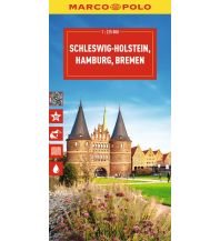 Straßenkarten Deutschland MARCO POLO Reisekarte Deutschland 01 Schleswig-Holstein 1:225.000 Mairs Geographischer Verlag Kurt Mair GmbH. & Co.