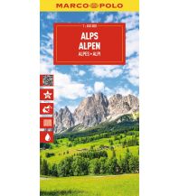 Road Maps Europe MARCO POLO Reisekarte Alpen 1:650.000 Mairs Geographischer Verlag Kurt Mair GmbH. & Co.