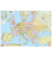 Europa Wandkarte: Europa politisch - Großformat 1:2.600.000 KOMPASS freytag & berndt