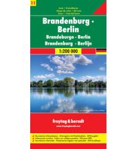 f&b Straßenkarten Brandenburg - Berlin, Autokarte 1:200.000 Freytag-Berndt und ARTARIA
