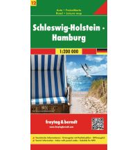 Straßenkarten Skandinavien f&b Auto + Freizeitkarte 12, Schleswig-Holstein - Hamburg 1:200.000 KOMPASS freytag & berndt