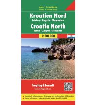 Road Maps Croatia freytag & berndt Auto + Freizeitkarte, Kroatien Nord, Istrien - Zagreb - Slawonien 1:200.000 Freytag-Berndt und ARTARIA