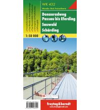 Wanderkarten Oberösterreich WK 432 Donauradweg Passau - Eferding - Sauwald - Schärding, Wanderkarte 1:50.000 KOMPASS freytag & berndt