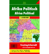 Poster und Wandkarten Wandkarte-Metallbestäbt: Afrika politisch 1:8.000.000 KOMPASS freytag & berndt