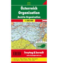 f&b Road Maps Wandkarte-Markiertafel: Österreich Organisation politisch 1:500.000 Freytag-Berndt und Artaria