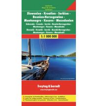 Straßenkarten Serbien freytag & berndt Auto + Feizeitkarte, Slowenien - Kroatien - Serbien - Bosnien Herzegowina - Montenegro - Mazedonien 1:1.000.000 KOMPASS freytag & berndt