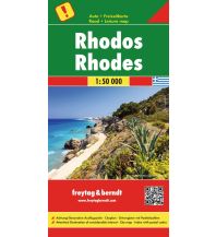 Straßenkarten Griechenland freytag & berndt Auto + Freizeitkarte Griechenland, Rhodos 1:50.000 KOMPASS freytag & berndt