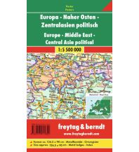 Poster und Wandkarten Wandkarte-Metalbestäbt: Europa - Naher Osten - Zentralasien politisch 1:5,5 Mill KOMPASS freytag & berndt