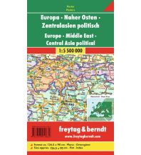Poster und Wandkarten Wandkarte: Europa - Naher Osten - Zentralasien politisch, 1:5,5 Mill, Poster KOMPASS freytag & berndt