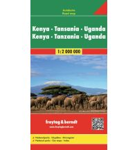 Straßenkarten Afrika f&b Autokarte Kenya - Tansania - Uganda - Ruanda 1:2 Mio. KOMPASS freytag & berndt