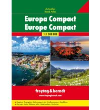 Reise- und Straßenatlanten Europa Compact, Autoatlas 1:1,5 Mio. KOMPASS freytag & berndt