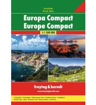Reise- und Straßenatlanten Europa Compact, Autoatlas 1:1,5 Mio. KOMPASS freytag & berndt