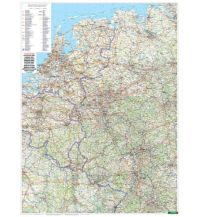 f&b Poster und Wandkarten Wandkarte: Deutschland West, Poster, 1:500.000, Plano in Rolle Freytag & Berndt - Archiv