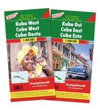 Road Maps f&b Autokarten Set Kuba West und Ost 1:400.000 Freytag-Berndt und ARTARIA