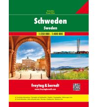 Straßenkarten Schweden Schweden, Autoatlas 1:250.000 - 1:400.000, freytag & berndt KOMPASS freytag & berndt