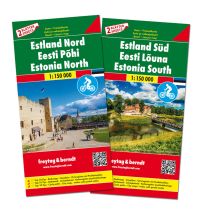 Road Maps Baltic states f&b Autokarten-Set Estland 1:150.000 Freytag-Berndt und ARTARIA