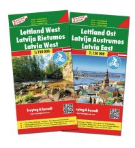 Road Maps Baltic states Lettland, Autokarten Set 1:150.000, freytag & berndt Freytag-Berndt und ARTARIA