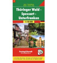 Straßenkarten Thüringer Wald - Spessart - Unterfranken, Autokarte 1:150.000, Blatt 7 KOMPASS freytag & berndt