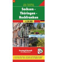 Straßenkarten Sachsen - Thüringen - Hochfranken, Autokarte 1:150.000, Blatt 8 KOMPASS freytag & berndt