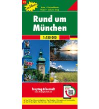 Road Maps Germany f&b Auto + Freizeitkarte 12, Rund um München 1:150.000, Top 10 Tips Freytag-Berndt und ARTARIA