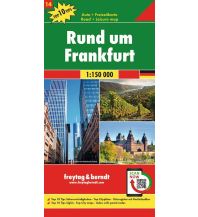Straßenkarten Rund um Frankfurt, Autokarte 1:150.000, Top 10 Tips, Blatt 14 KOMPASS freytag & berndt