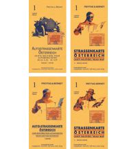 Road Maps Austria Österreich, Autokarte mit Retrocover 1:500.000 Freytag-Berndt und ARTARIA