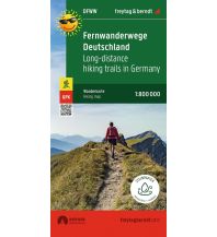 f&b Hiking Maps Fernwanderwege Deutschland, Weitwanderkarte 1:800.000, freytag & berndt Freytag-Berndt und ARTARIA