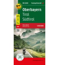 Motorradkarten Österreich Oberbayern, Motorradkarte 1:250.000, freytag & berndt Freytag-Berndt und ARTARIA