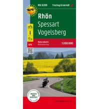 Motorradkarten Deutschland Rhön - Spessart - Vogelsberg, Motorradkarte 1:200.000, freytag & berndt Freytag-Berndt und Artaria