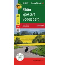 Motorradkarten Deutschland Rhön - Spessart - Vogelsberg, Motorradkarte 1:200.000, freytag & berndt KOMPASS freytag & berndt