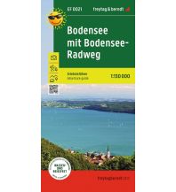 f&b Straßenkarten Bodensee mit Bodensee-Radweg, Erlebnisführer 1:130.000, freytag & berndt, EF 0021 KOMPASS freytag & berndt