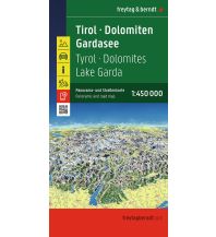 Straßenkarten Österreich Tirol - Dolomiten - Gardasee - Panorama, Straßenkarte 1:450.000, freytag & berndt KOMPASS freytag & berndt