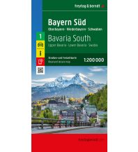 Road Maps Germany Bayern Süd, Straßen- und Freizeitkarte 1:200.000, freytag & berndt KOMPASS freytag & berndt