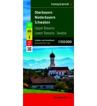 Straßenkarten Deutschland Oberbayern - Niederbayern - Schwaben, Straßen- und Freizeitkarte 1:150.000, freytag & berndt KOMPASS freytag & berndt
