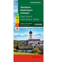 Straßenkarten Deutschland Oberbayern - Niederbayern - Schwaben, Straßen- und Freizeitkarte 1:150.000, freytag & berndt KOMPASS freytag & berndt