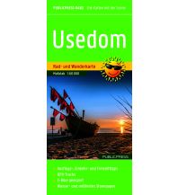 Wanderkarten Mecklenburg-Vorpommern 
Usedom, Rad- und Wanderkarte 1:60.000, Publicpress KOMPASS freytag & berndt