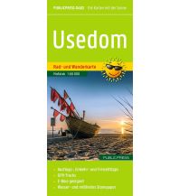 Wanderkarten Mecklenburg-Vorpommern 
Usedom, Rad- und Wanderkarte 1:60.000, Publicpress KOMPASS freytag & berndt