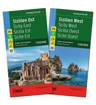 Straßenkarten Italien Sizilien, Straßenkarten-Set 1:150.000, freytag & berndt KOMPASS freytag & berndt