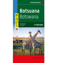 Straßenkarten Botswana Botsuana, Straßenkarte 1:1.100.000, freytag & berndt KOMPASS freytag & berndt