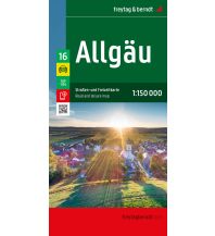 Straßenkarten Deutschland Allgäu, Straßen- und Freizeitkarte 1:150.000, freytag & berndt KOMPASS freytag & berndt