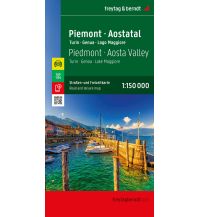 Straßenkarten Italien Piemont - Aostatal, Straßen- und Freizeitkarte 1:150.000, freytag & berndt KOMPASS freytag & berndt