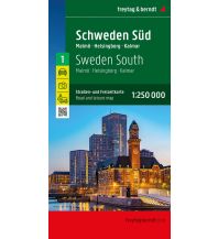 Straßenkarten Skandinavien Schweden Süd, Straßen- und Freizeitkarte 1:250.000, freytag & berndt KOMPASS freytag & berndt