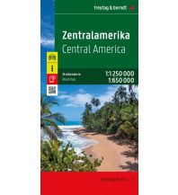 Travel Zentralamerika, Straßenkarte 1:1.250.000 / 1:650.000 Freytag-Berndt und Artaria