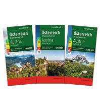 Road Maps Austria Österreich-Set, Autokarte 1:250.000, 3 Blätter in Kunststoff-Hülle Freytag-Berndt und Artaria