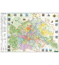 Austria Kinderkarte Wien, Poster metallbestäbt 1:40.000, freytag & berndt Freytag-Berndt und Artaria