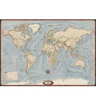 Weltkarten Weltkarte: Aktuelle Karte im historischem Stil, 1:20.000.000, Poster, freytag & berndt Freytag-Berndt und Artaria
