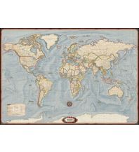 Weltkarten Weltkarte: Aktuelle Karte im historischem Stil, 1:20.000.000, Poster, freytag & berndt KOMPASS freytag & berndt