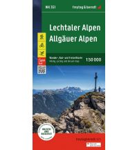 Wanderkarten Vorarlberg Lechtaler Alpen - Allgäuer Alpen, Wander-, Rad- und Freizeitkarte 1:50.000, freytag & berndt, WK 351 KOMPASS freytag & berndt