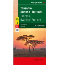 Straßenkarten Tansania - Ruanda - Burundi, Straßenkarte 1:1.100.000, freytag & bernd KOMPASS freytag & berndt