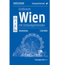 f&b City Maps Wien Großraum, Städteatlas 1:20.000, 2025/2026, freytag & berndt Freytag-Berndt und Artaria
